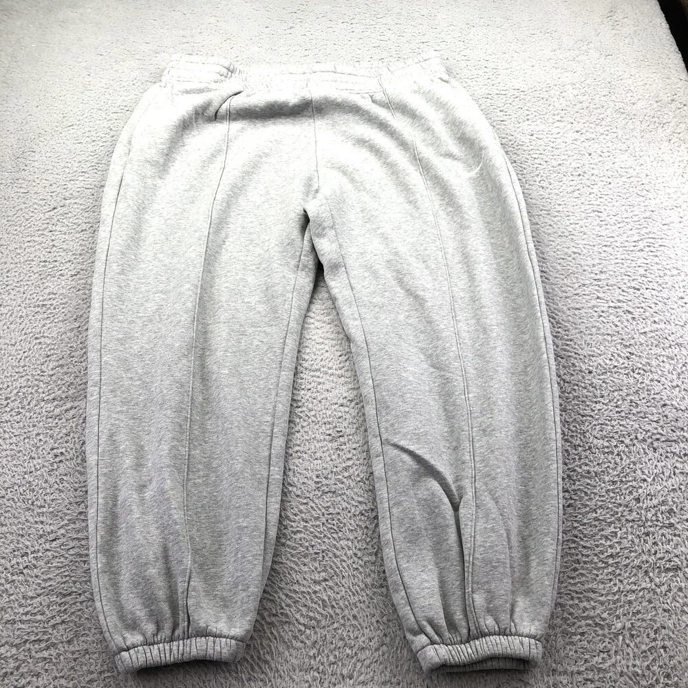 Nike Sweatpants Womens 1X Gray Fleece Jogger Elastic Waist Pockets Lounge